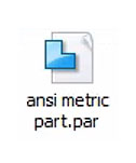Ansi metric part.par File type