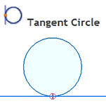 Tangent circle icon and example.