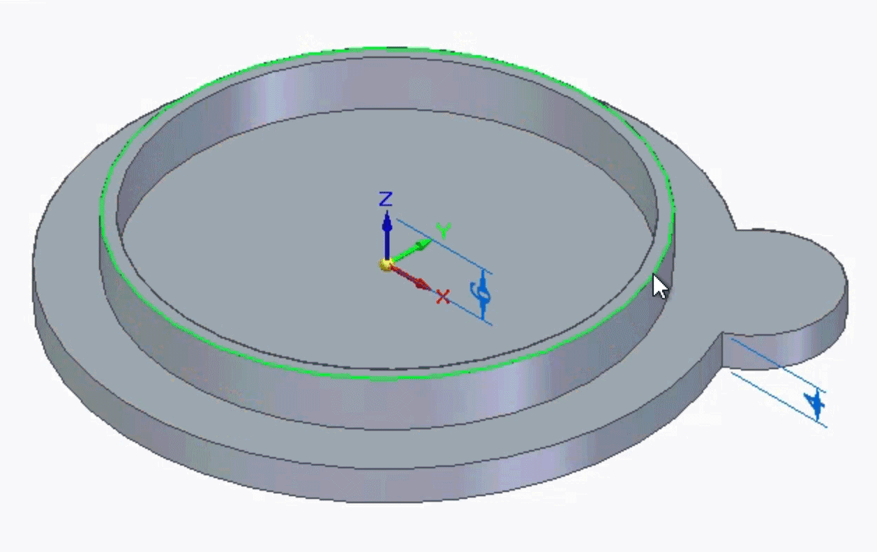 Animation showing Round tool.