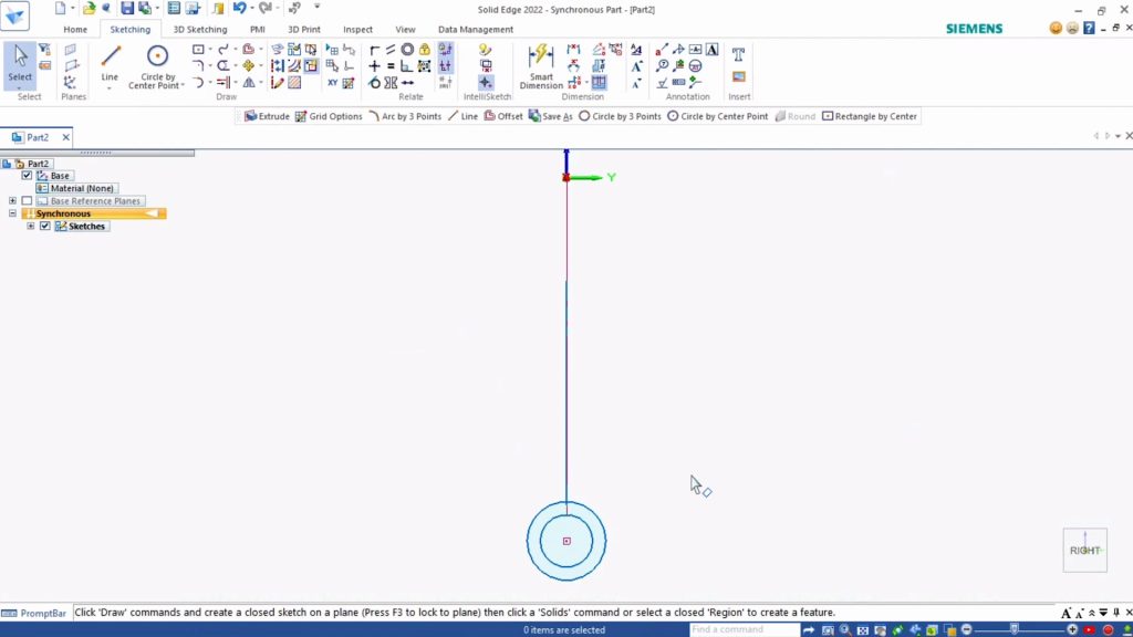 Using the previous circle you sketched, plot a new circle with the same centerpoint as the first one.