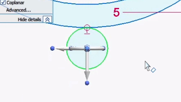 Steering wheel rotated so the ring is horizontal.