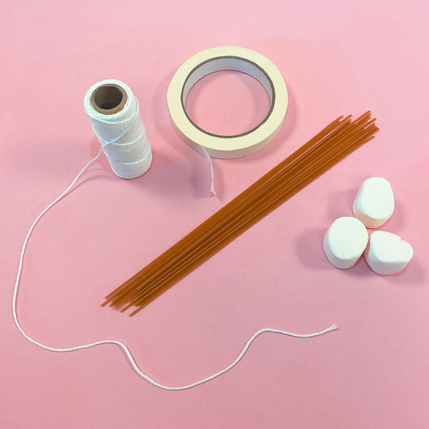 Supplies for The Marshmallow Challenge